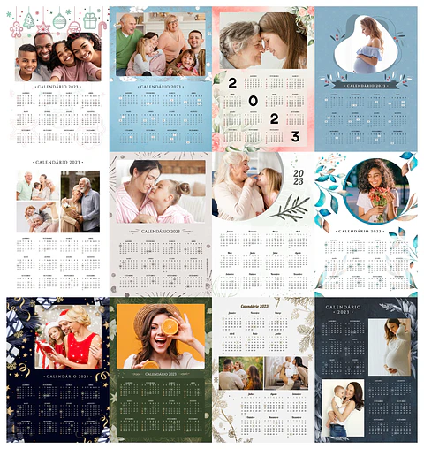 22 Arte Calendários e Polaroide 2023 em Png