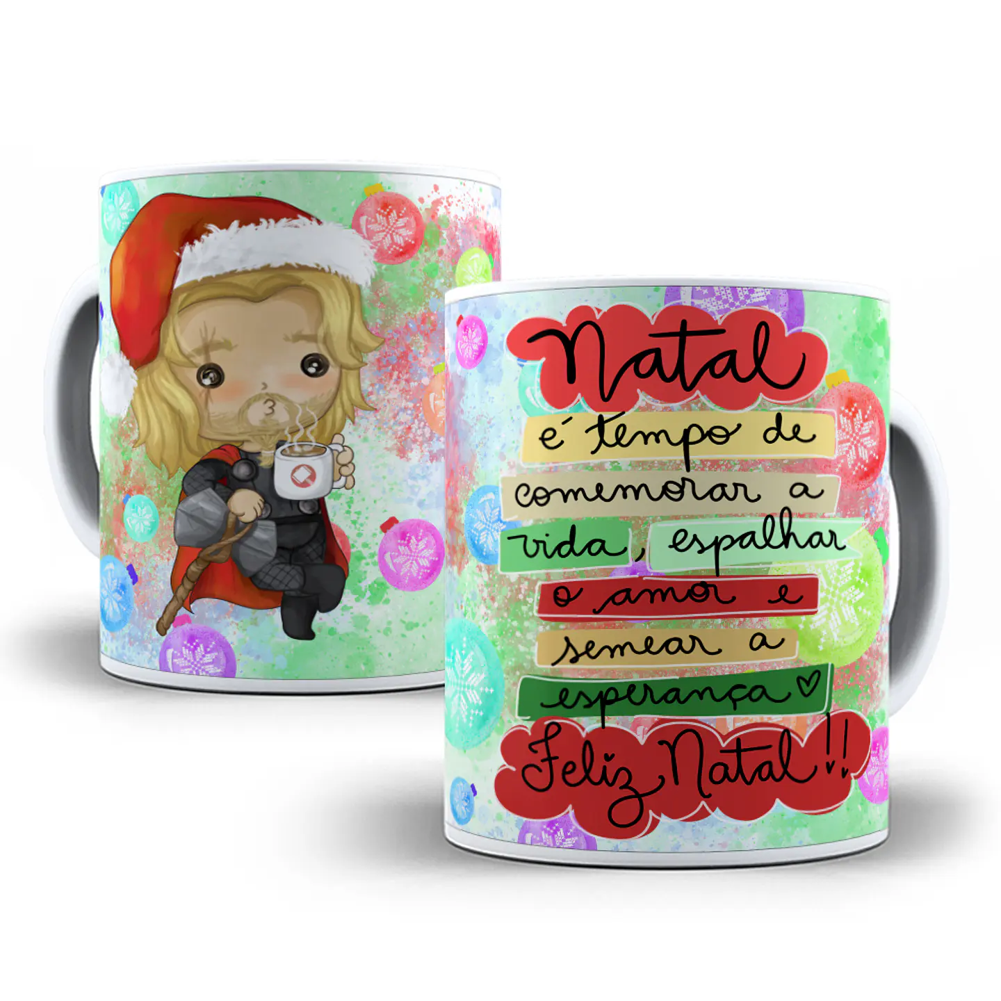 14 Artes Caneca e Camisa Natal Heróis Natalino Sublimação em Corel Draw + Jpg 2