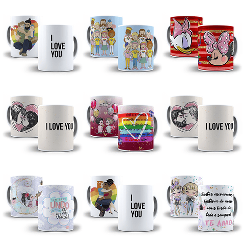 70 Artes Canecas LGBTQIA Editável em Corel Draw 