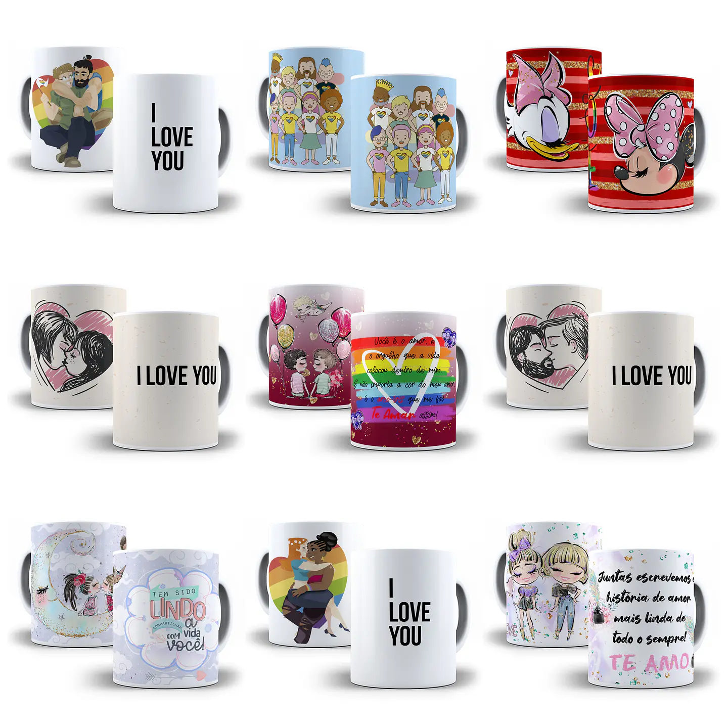 70 Artes Canecas LGBTQIA Editável em Corel Draw  1