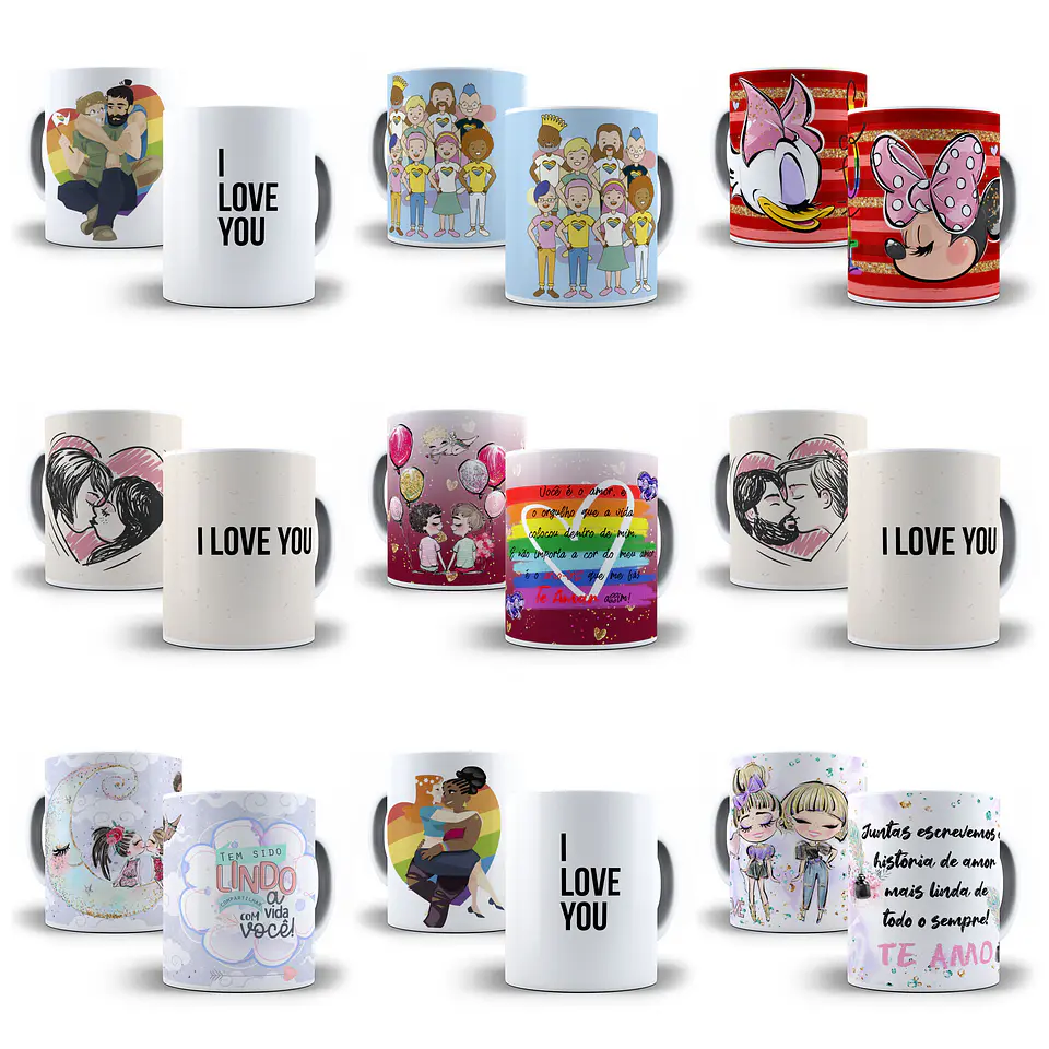 70 Artes Canecas LGBTQIA Editável em Corel Draw  1