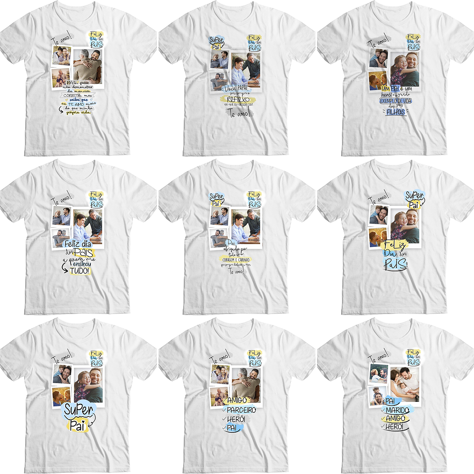 10 Artes Camisa Dia dos Pais Editável em Corel Draw 1