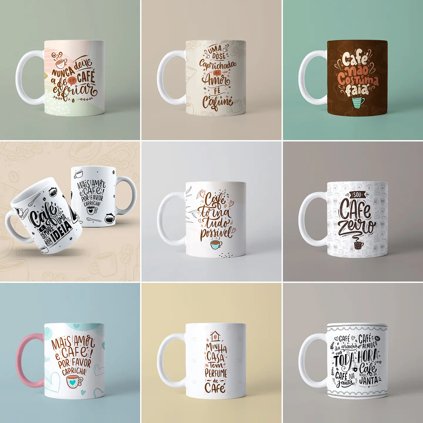 10 Artes para Caneca Café em Jpg 1