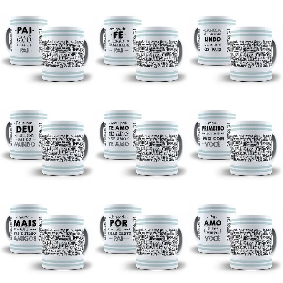 18 Artes para Caneca Dia dos Pais em Jpg 1