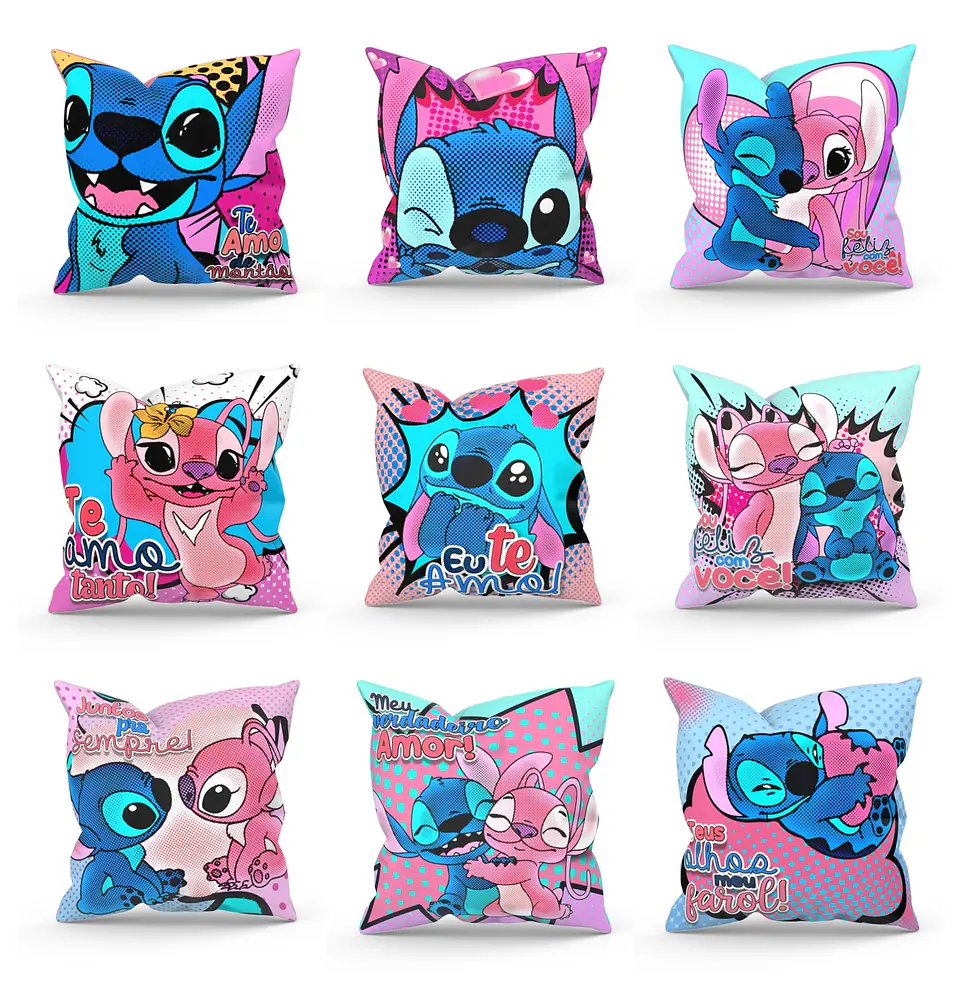 20 Artes para Caneca e Almofada Stitch Love em Jpg 2