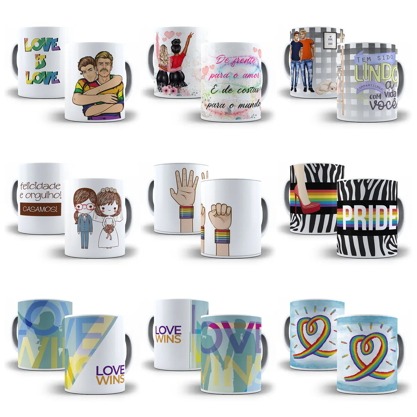 70 Artes Canecas LGBTQIA Editável em Corel Draw  6