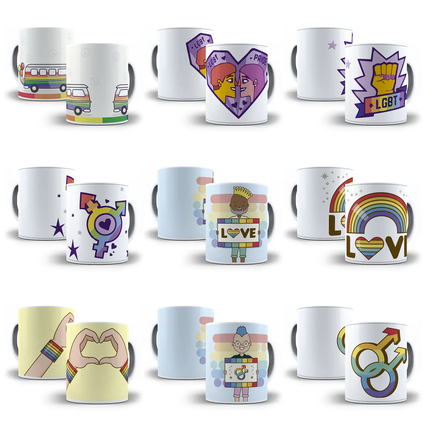 70 Artes Canecas LGBTQIA Editável em Corel Draw  7