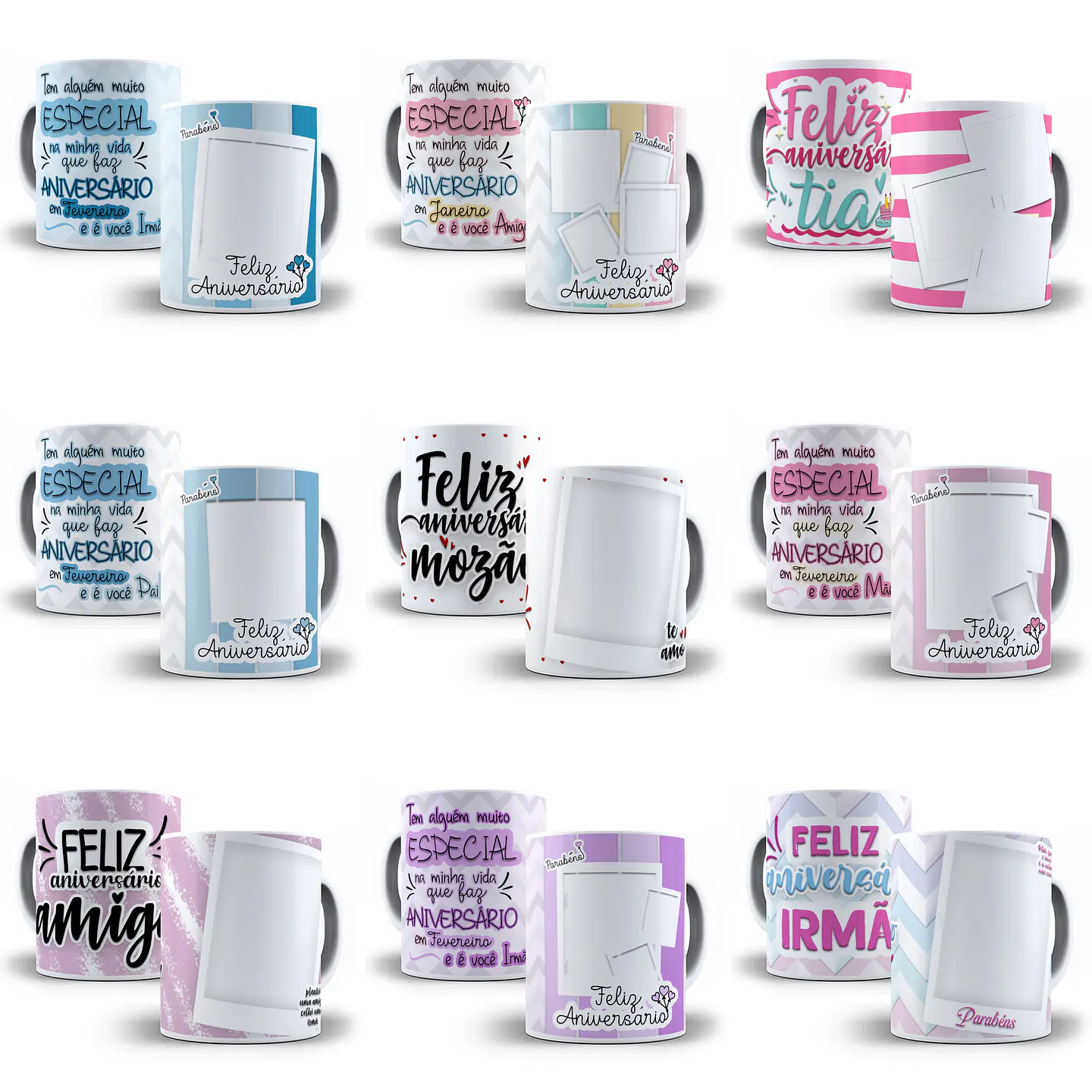 52 Artes para Caneca Aniversário Editáveis  1