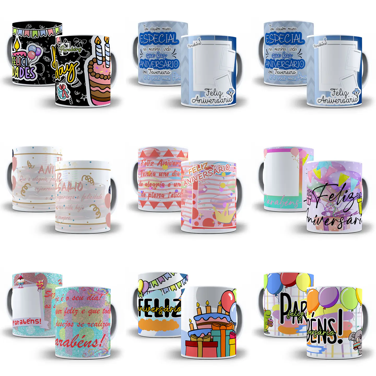 52 Artes para Caneca Aniversário Editáveis  4
