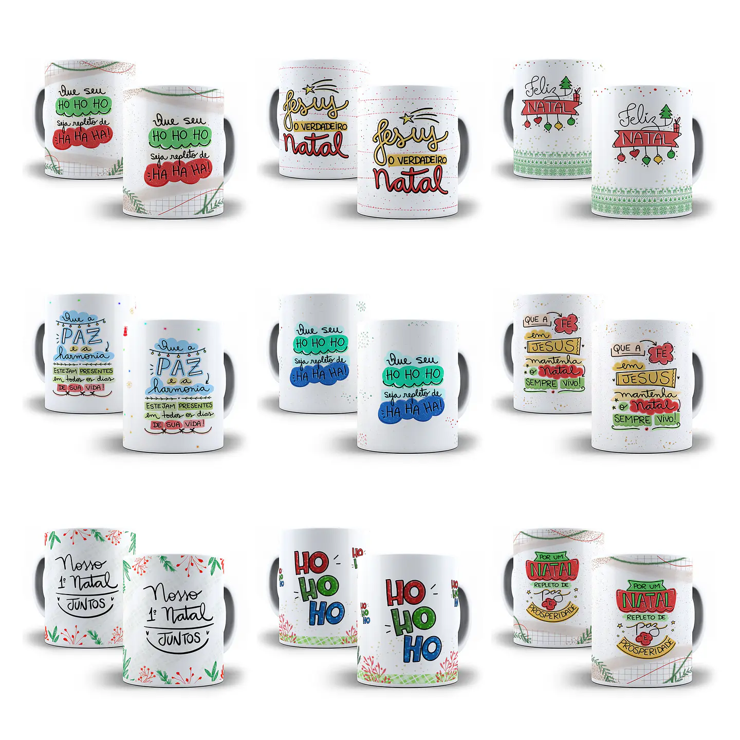 27 Artes para Caneca Natal Arquivos Sublimação Png 1