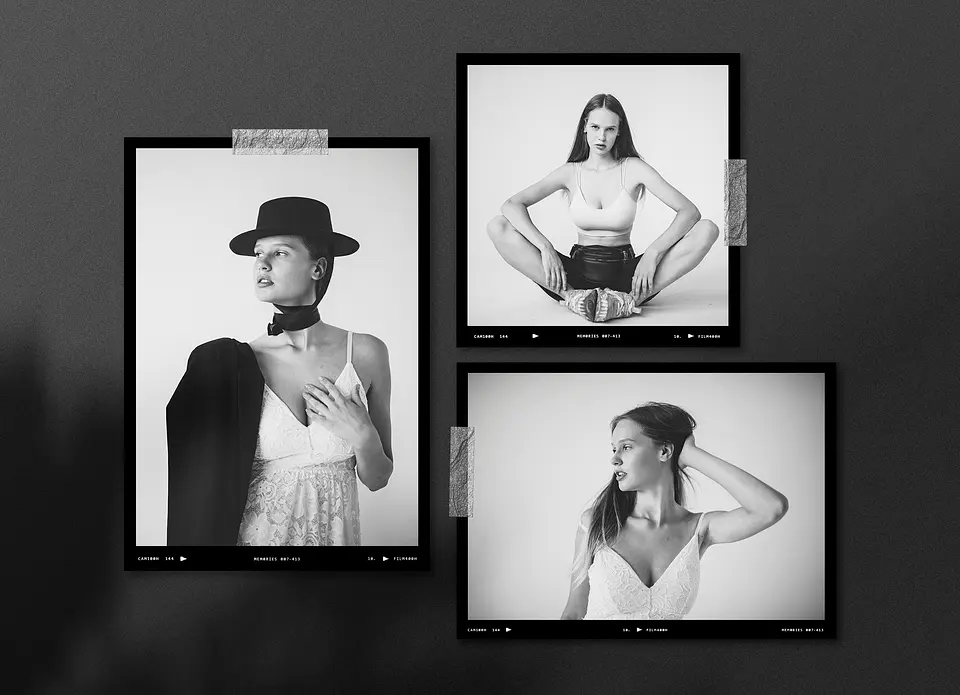 Artes para Quadros Polaroid Molduras 15 Arquivos Editáveis Photoshop 2