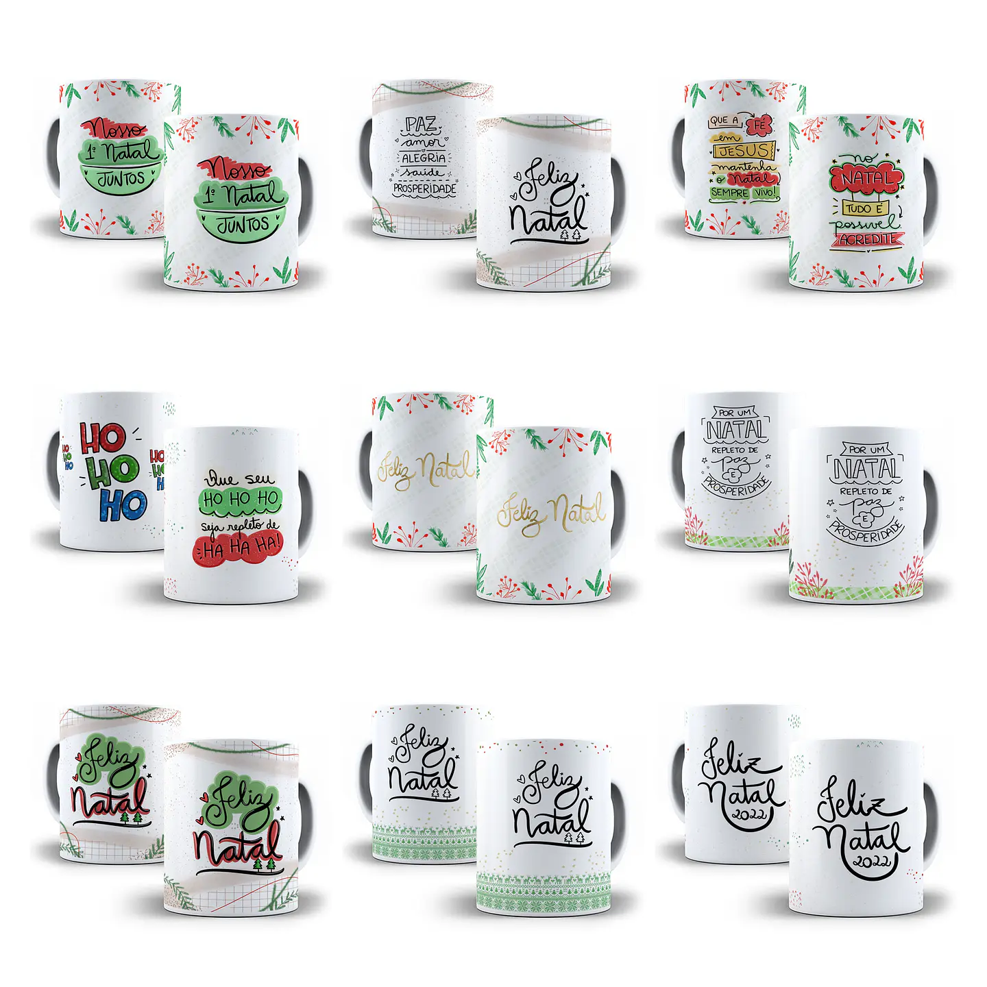 27 Artes para Caneca Natal Arquivos Sublimação Png 3