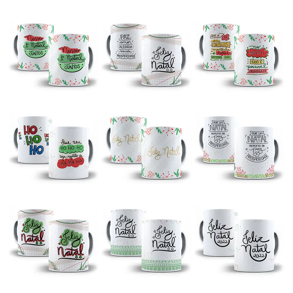 27 Artes para Caneca Natal Arquivos Sublimação Png 3