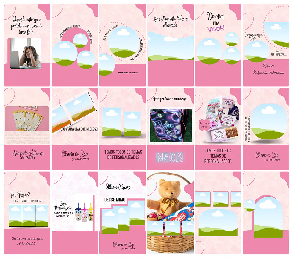 Pack Canva Personalizados Sublimação Templates Editável 100 Storie 1