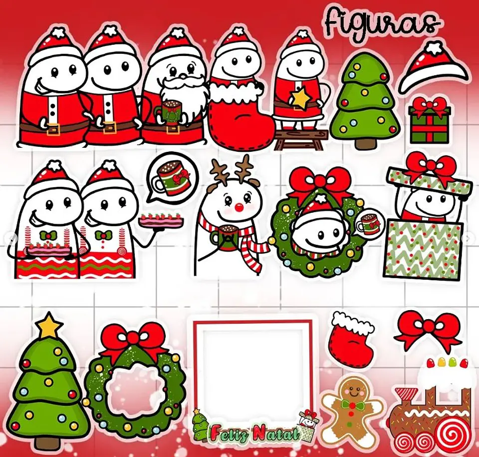 Artes Caneca Flork Natal Memes Bento em Png  3