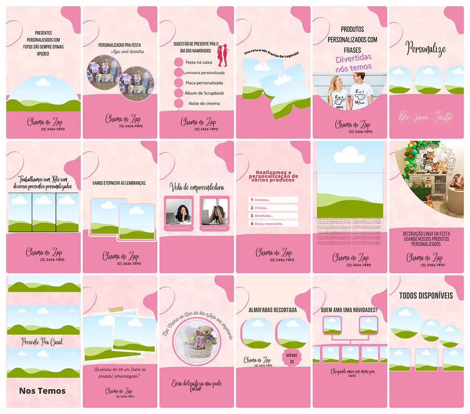 Pack Canva Personalizados Sublimação Templates Editável 100 Storie 2