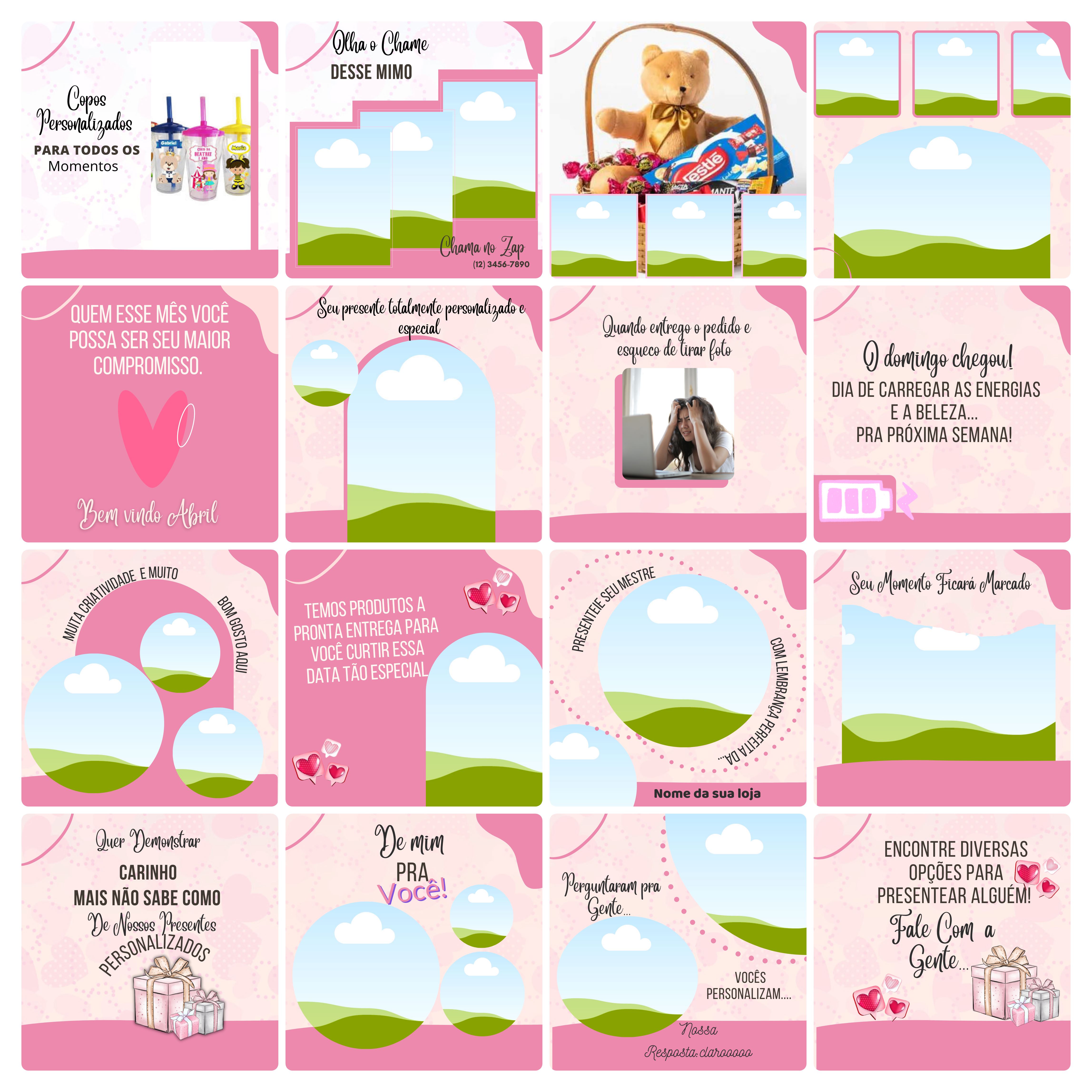 Pack Canva Personalizados Sublimação Templates Editável 100 Artes + Bônus 3