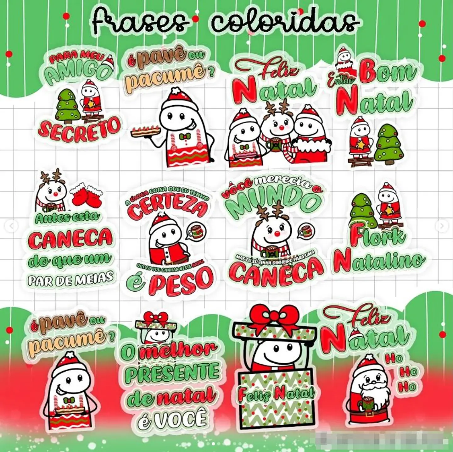 Artes Caneca Flork Natal Memes Bento em Png  4