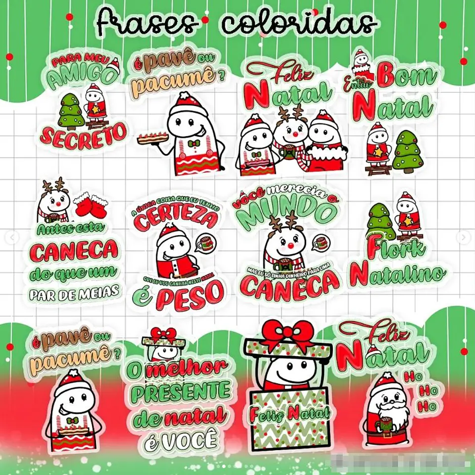 Artes Caneca Flork Natal Memes Bento em Png  4