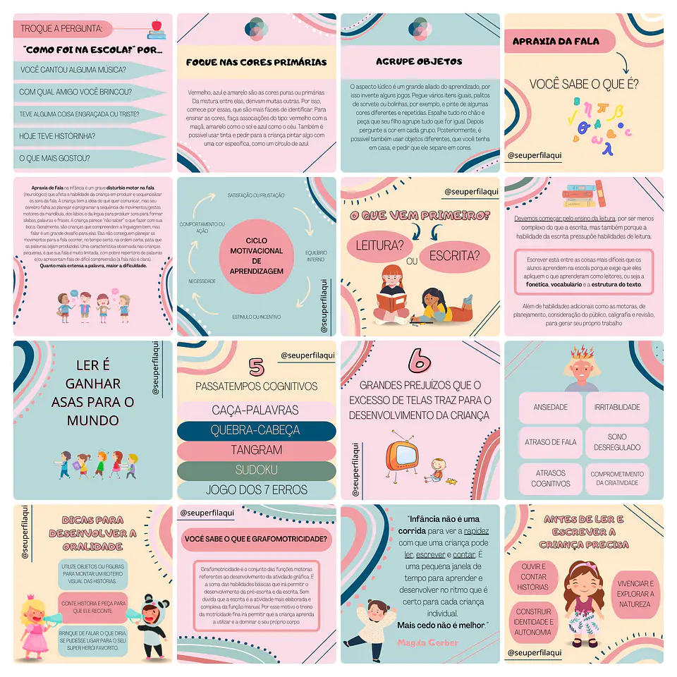 Pack Canva Pedagoga Templates Editável 100 Artes + Bônus 4