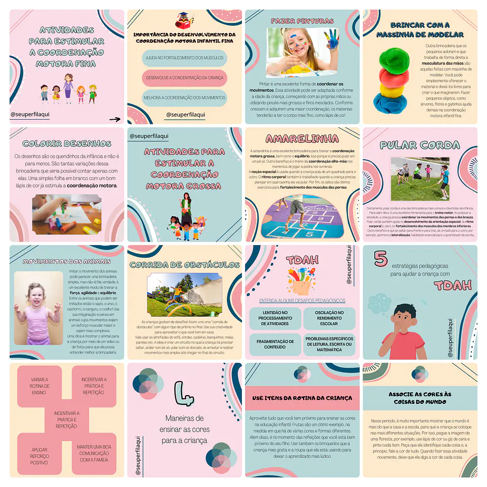 Pack Canva Pedagoga Templates Editável 100 Artes + Bônus 5