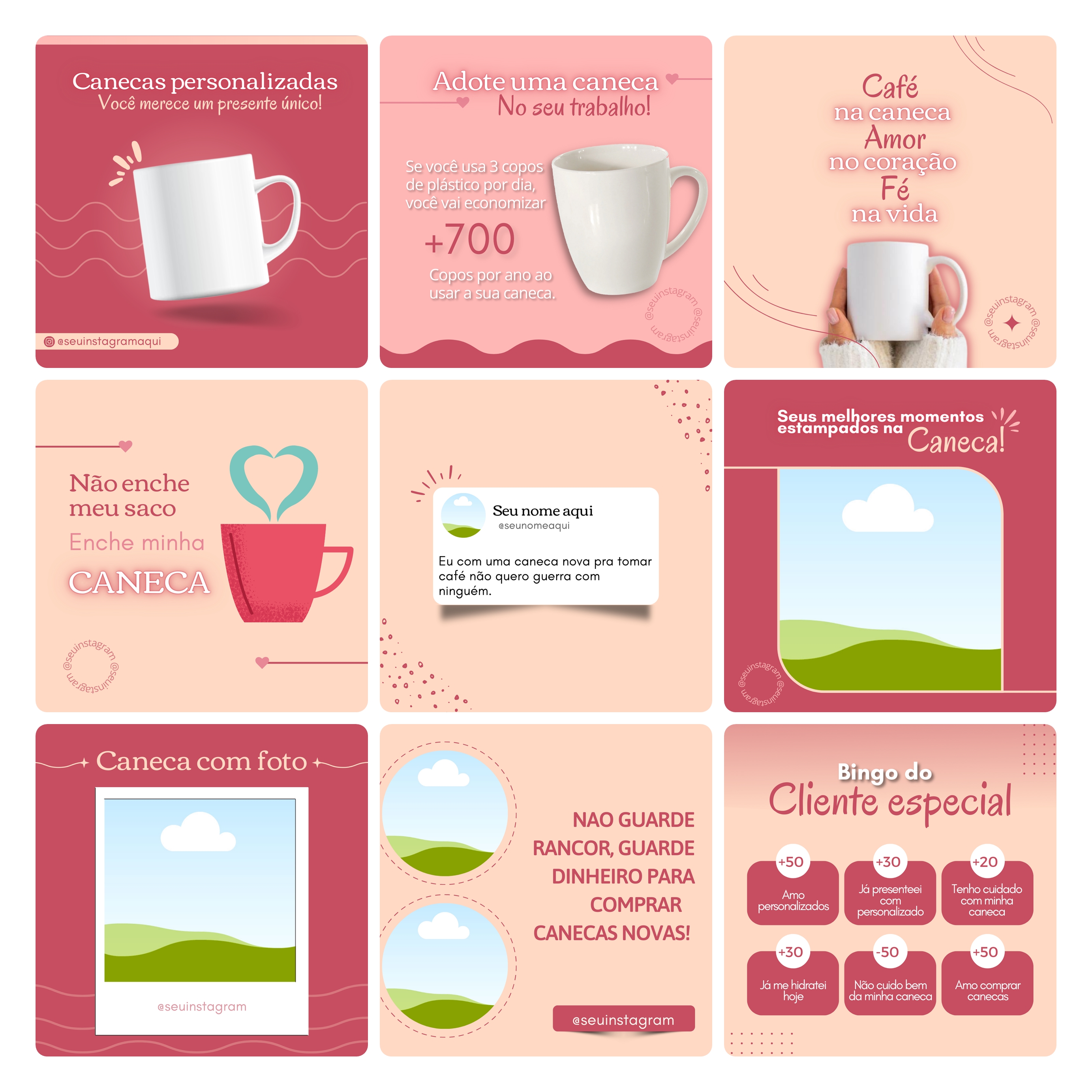 Pack Canva Sublimação Loja de Personalizados Templates Editável 130 Artes + Bônus 5