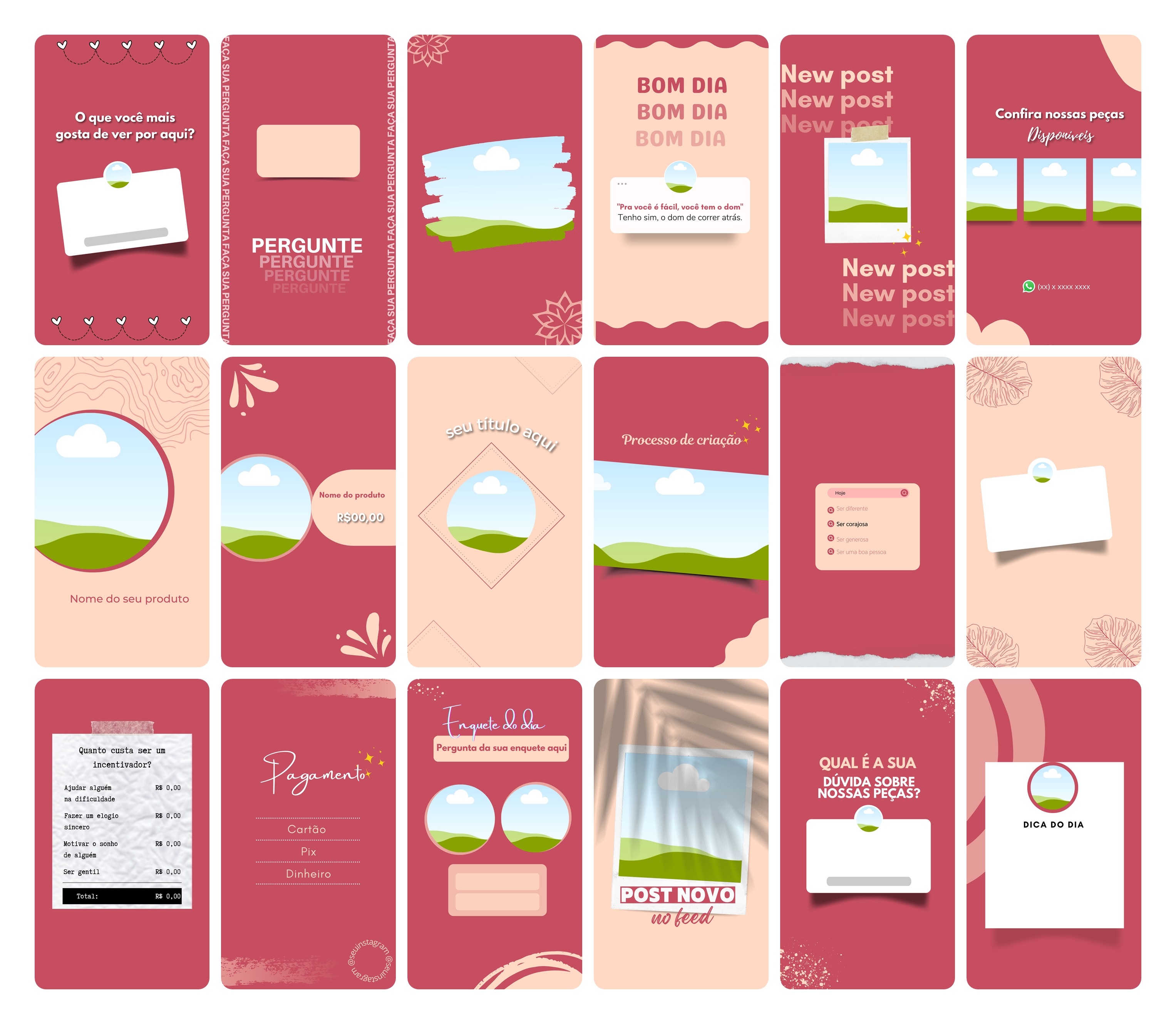 Pack Canva Sublimação Loja de Personalizados Templates Editável 120 Artes Storie 4