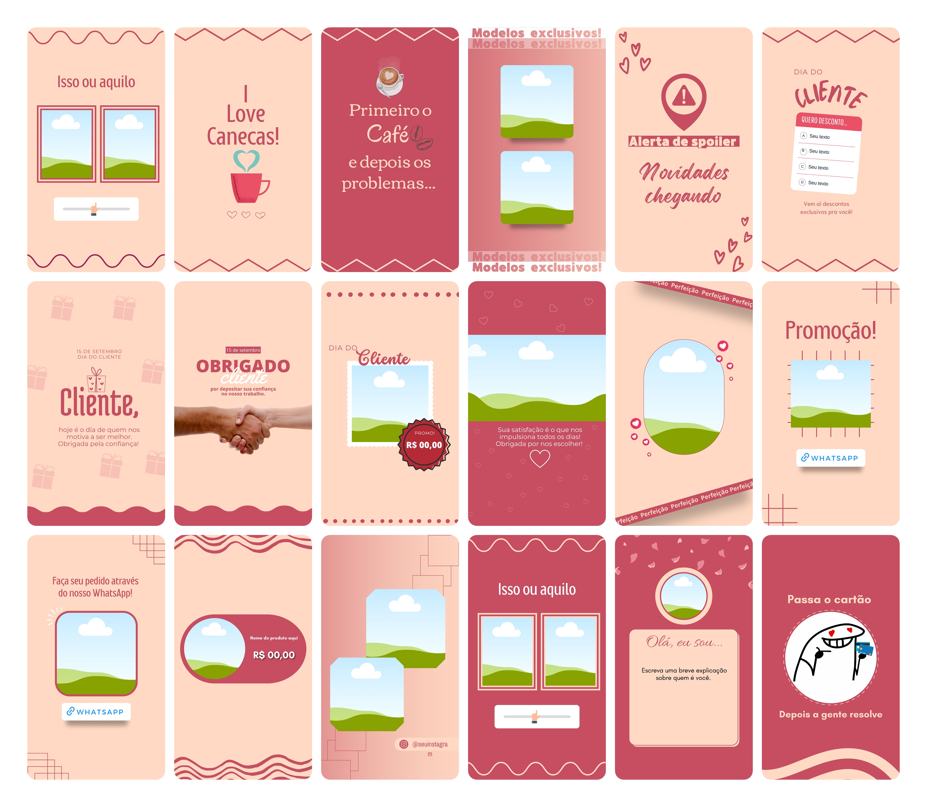 Pack Canva Sublimação Loja de Personalizados Templates Editável 120 Artes Storie 6