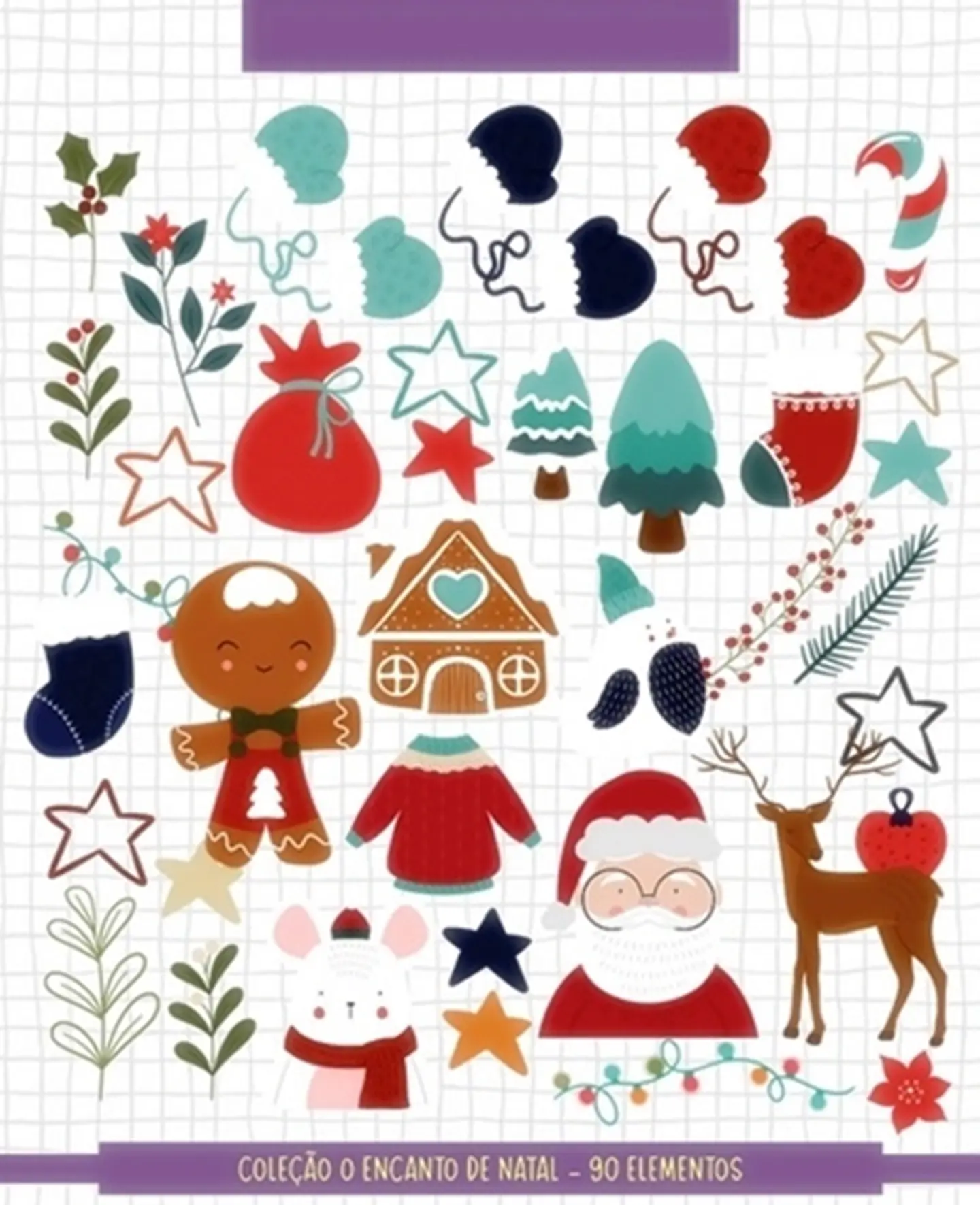 Kit Digital Encanto de Natal Frases Letrinhas sem fundo Png 2