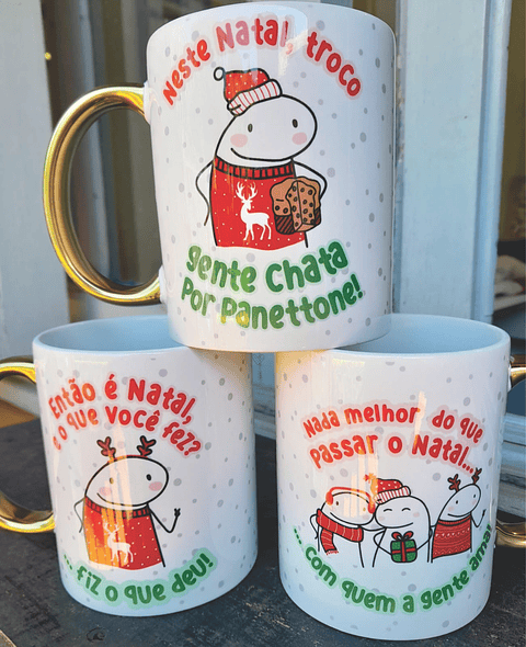 Kit Digital Flork Natal + 15 Artes Caneca Arquivos Sublimação Png