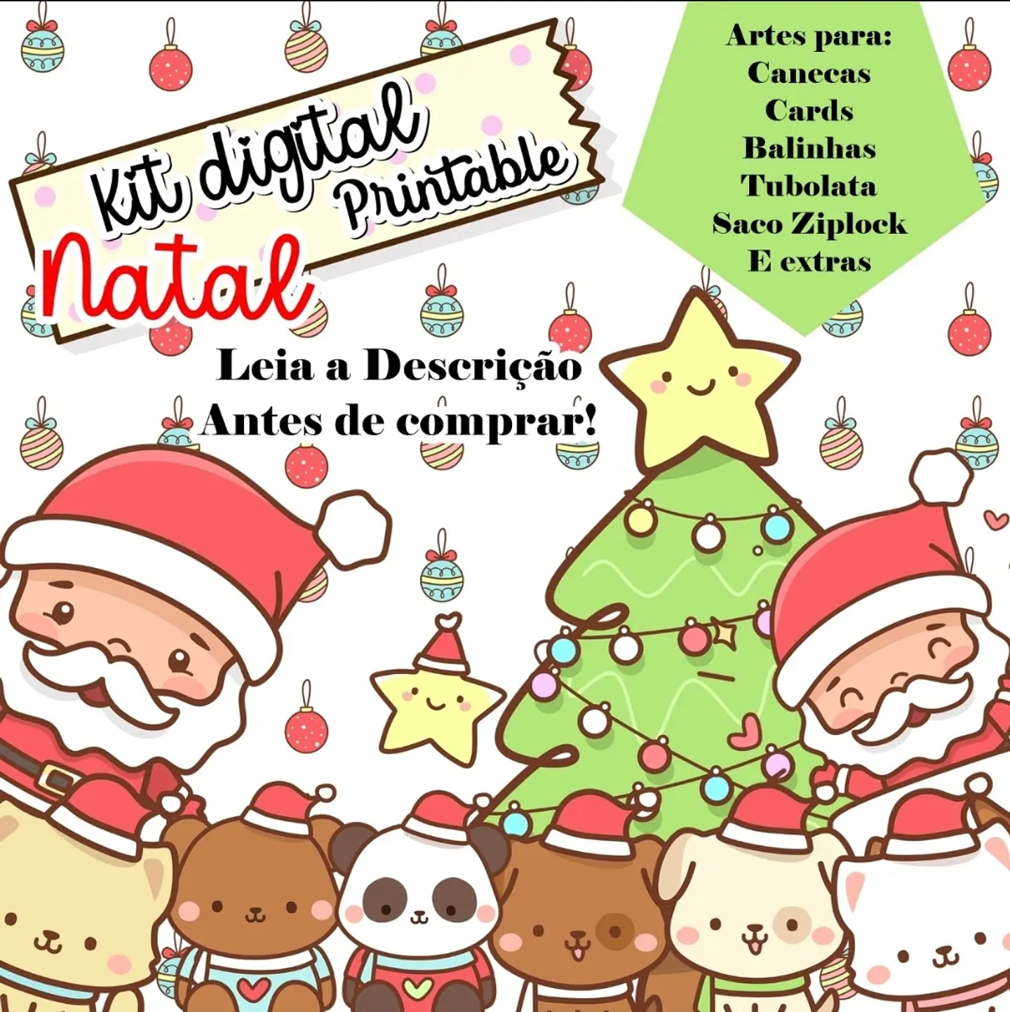 Kit Digital Natal Natalino Papai Noel Arquivos Sem Fundo Png 1