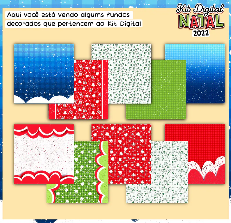 Kit Digital Natal Papei Noel Arquivos Sem Fundo Png 3