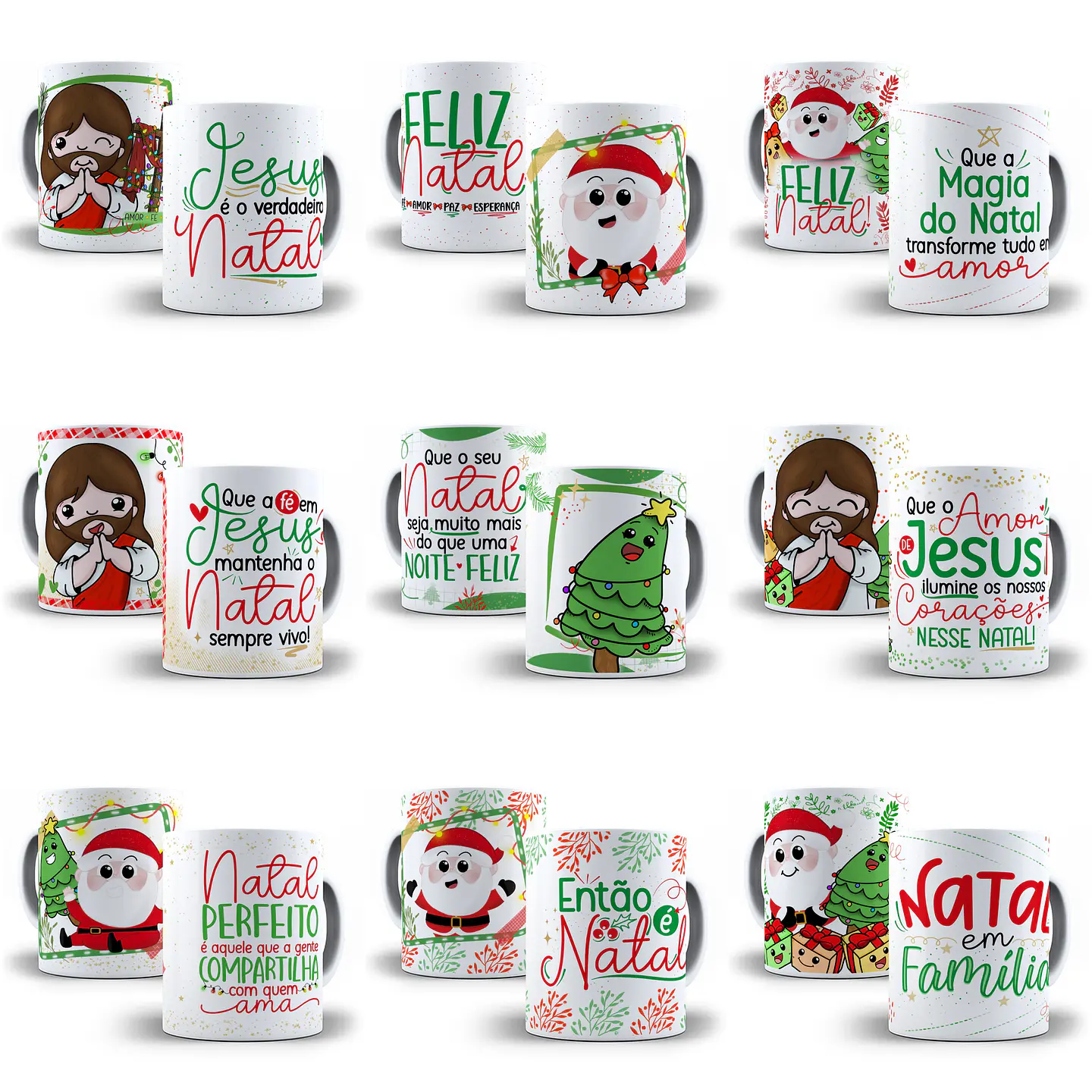 10 Artes Caneca Natal Cut  Arquivos Em Pdf Editável 2