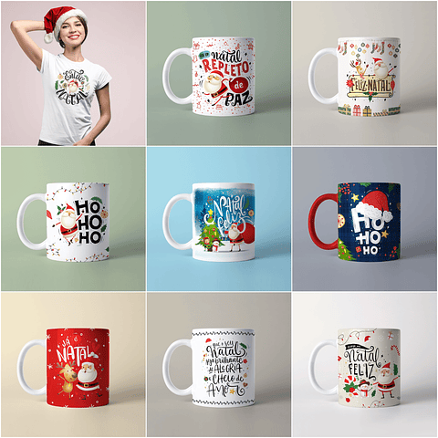 Pack Artes para Natal Sublimação Completa em Jpg