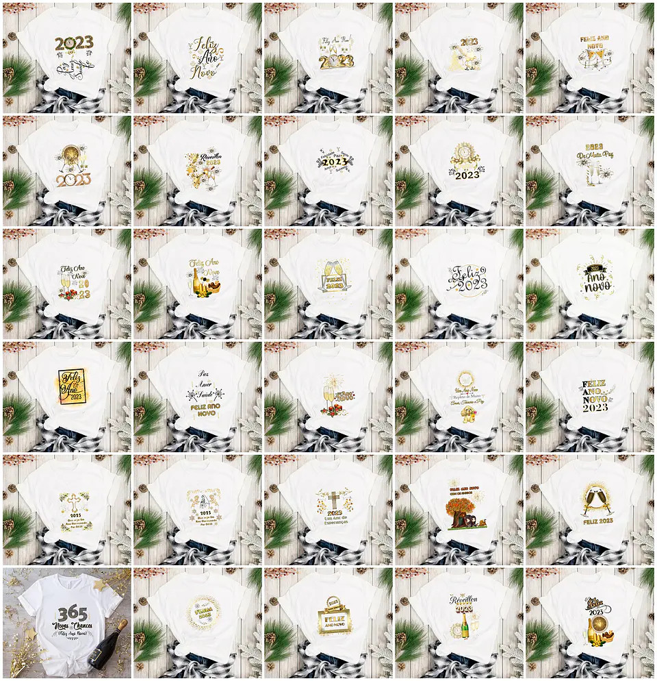 236 Artes Camisa Ano Novo 2023 Sublimação em Corel Draw + Jpg   1