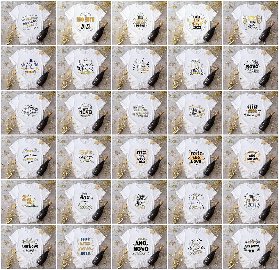 236 Artes Camisa Ano Novo 2023 Sublimação em Corel Draw + Jpg   2