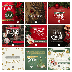 Pack Canva Natal 2.0 Templates Editável 18 Artes + 8 Capa Destaques