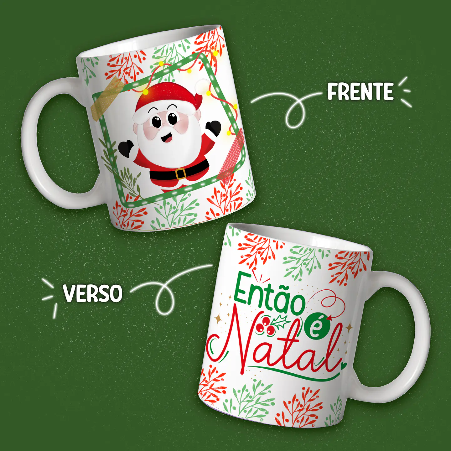 10 Artes Caneca Natal Cut  Arquivos Em Pdf Editável 5