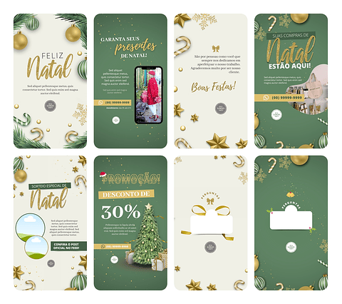 Pack Canva Natal Templates Editável 50 Artes Stories