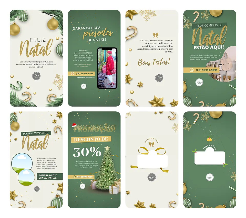 Pack Canva Natal Templates Editável 50 Artes Stories 1