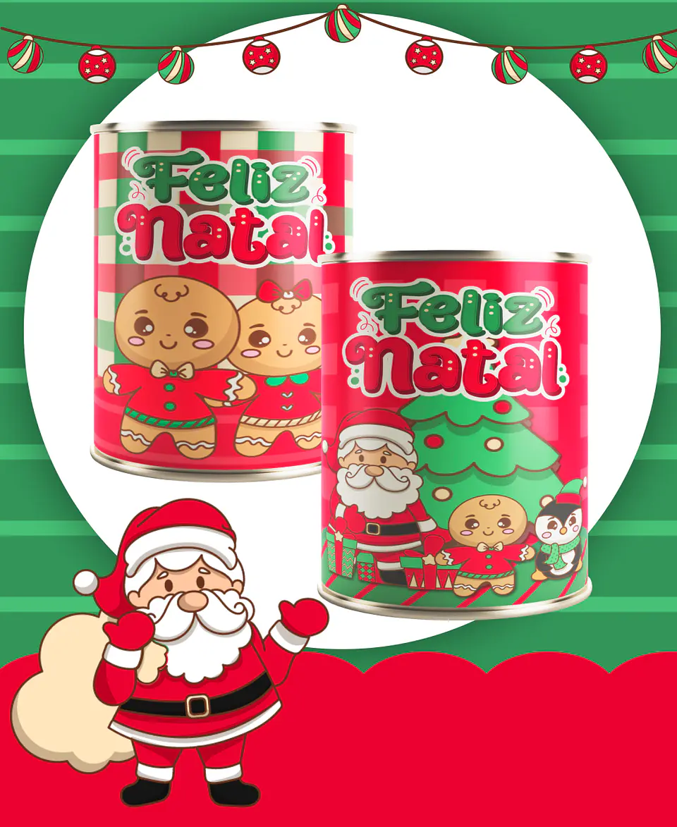Kit Digital Natal Verde e Vermelho Papai Noel Arquivos Sem Fundo Png 9