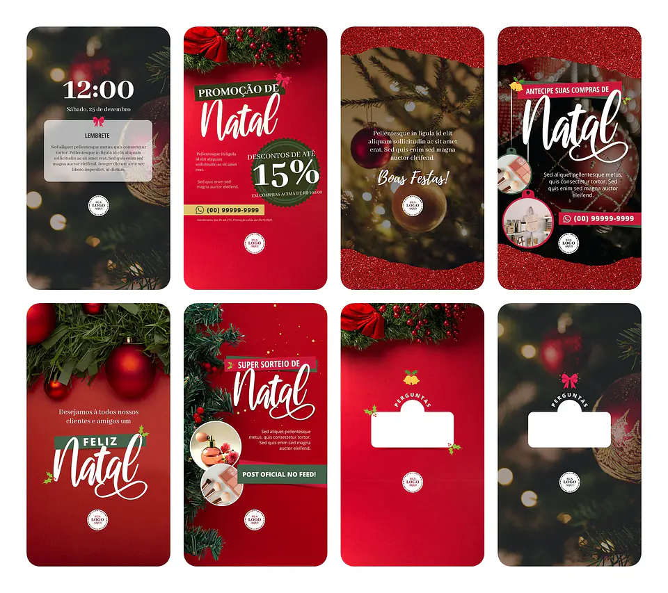 Pack Canva Natal Templates Editável 50 Artes Stories 2