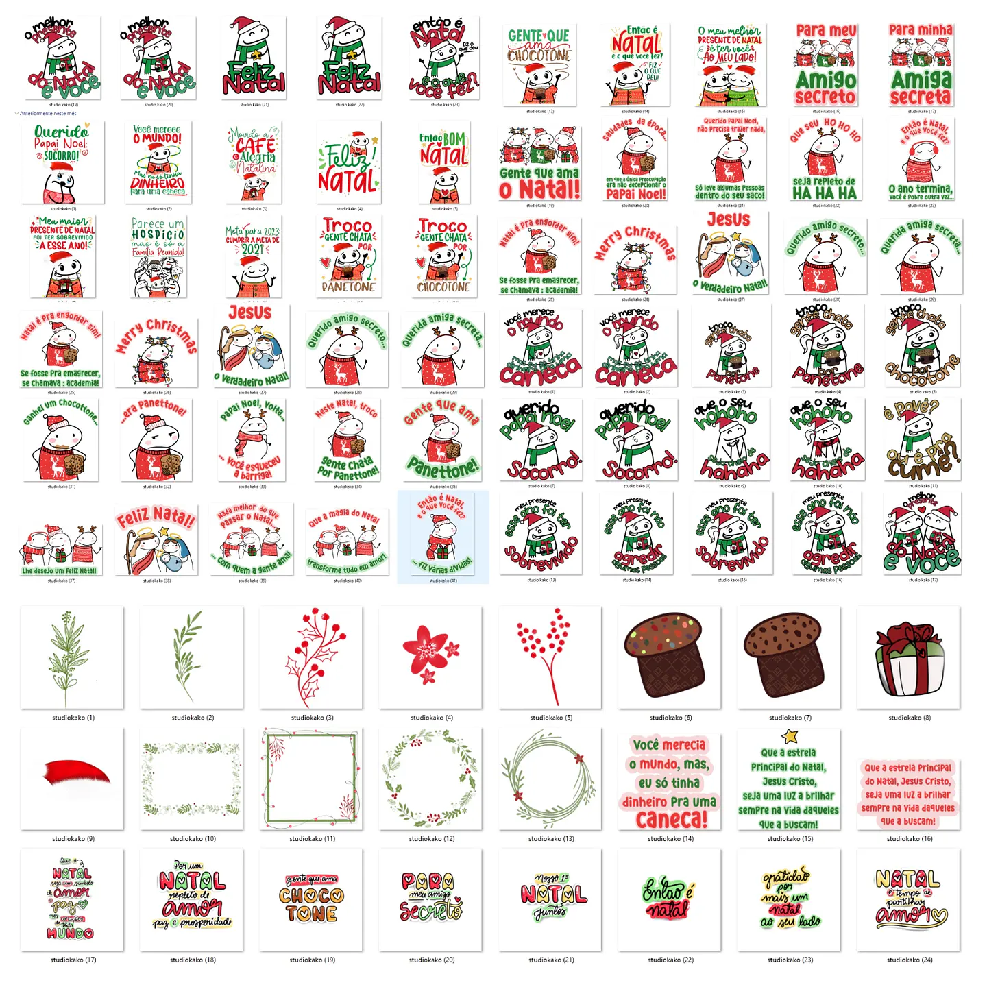 Kit Artes Canecas Flork Natal Luz 2022 Completo 6