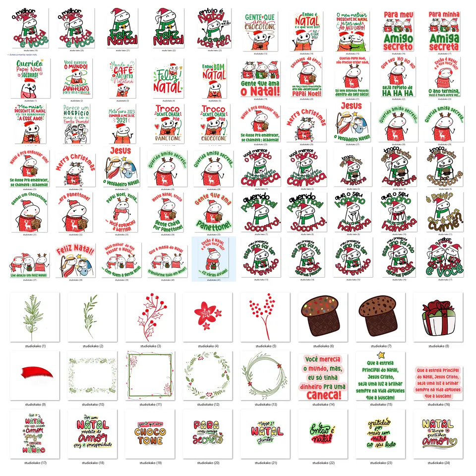 Kit Artes Canecas Flork Natal Luz 2022 Completo 6
