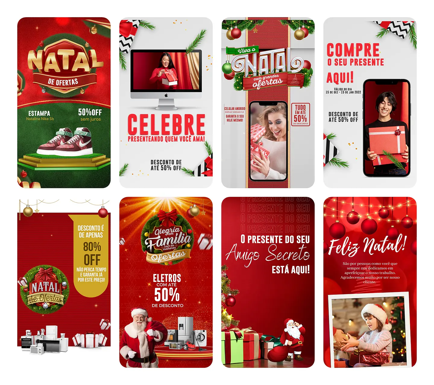 Pack Canva Natal Templates Editável 50 Artes Stories 3