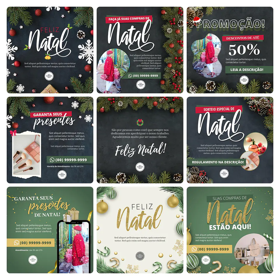 Pack Canva Natal 2.0 Templates Editável 18 Artes + 8 Capa Destaques 2