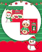 Kit Digital Natal Verde e Vermelho Papai Noel Arquivos Sem Fundo Png - Thumbnail 11