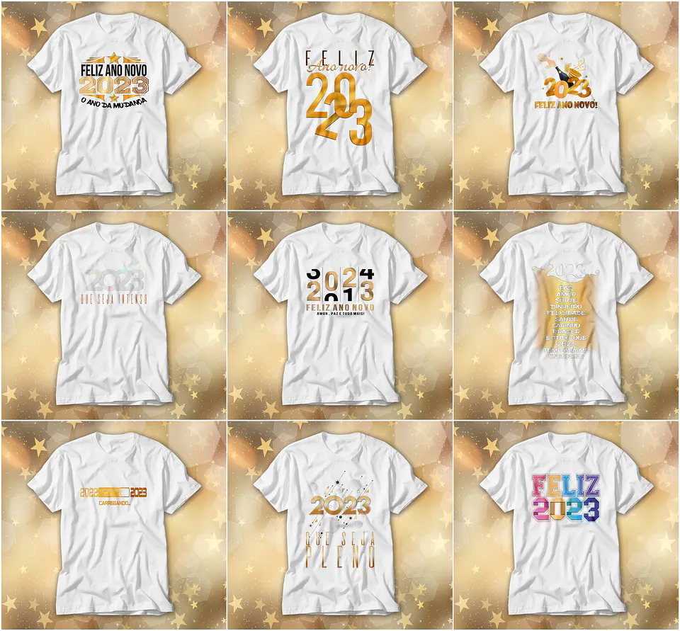 236 Artes Camisa Ano Novo 2023 Sublimação em Corel Draw + Jpg   4