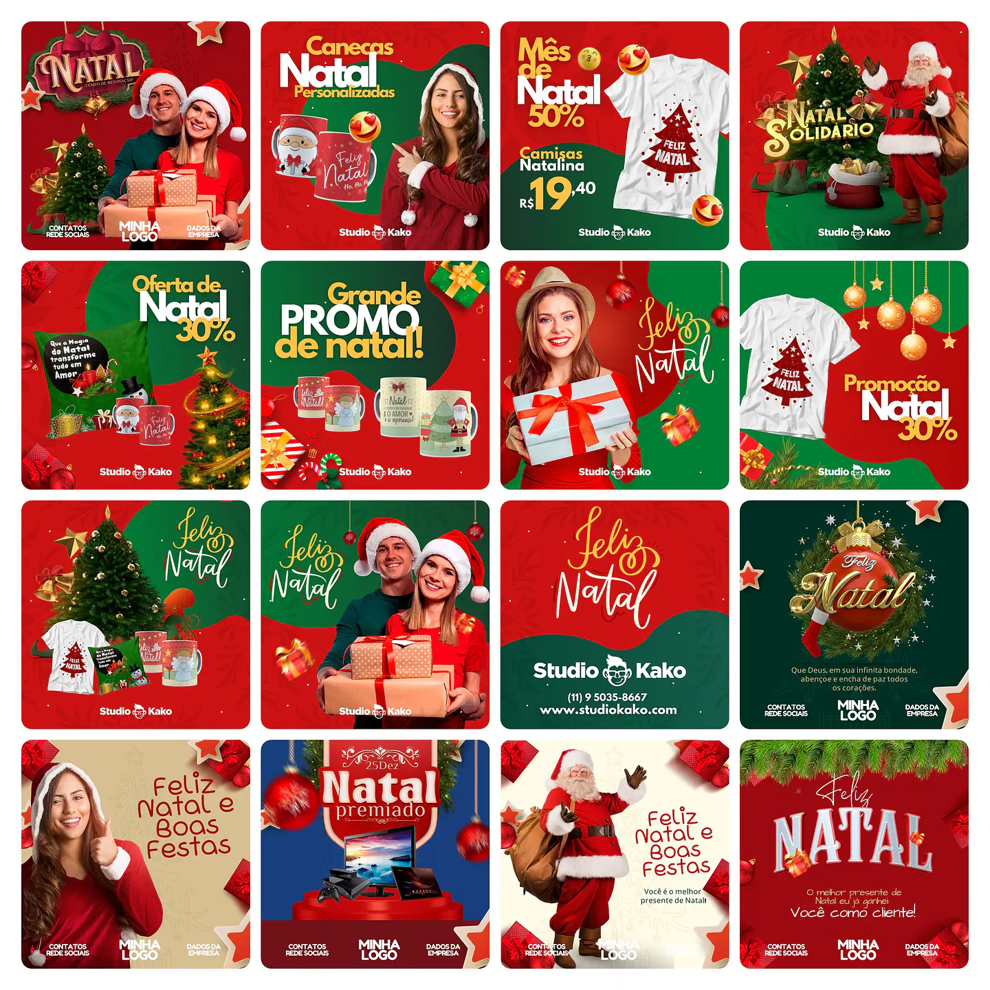 150 Arte Canva Natal Arquivo Editável 150 Arquivos - Oferta Promocional* 2