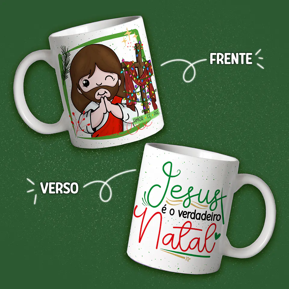 10 Artes Caneca Natal Cut  Arquivos Em Pdf Editável 7
